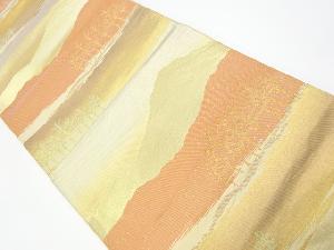 アンティーク　山並に樹木模様織出し袋帯（材料）
